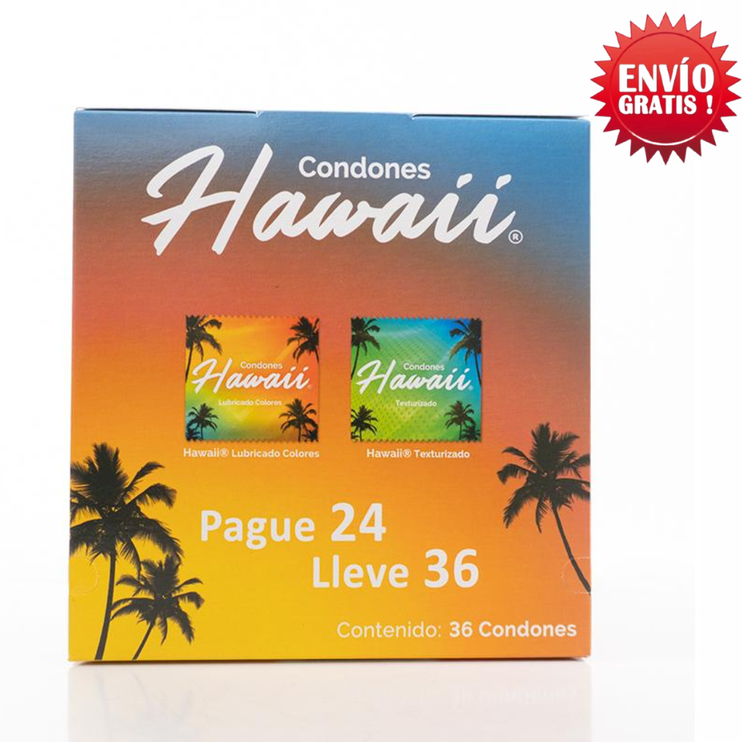 Caja De Condones Hawaii x 36